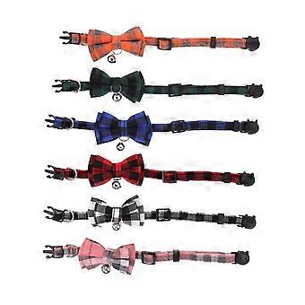 Cat Bow Tie Collars with Bells for Pets 12Pcs Assorted Color Pet Collars