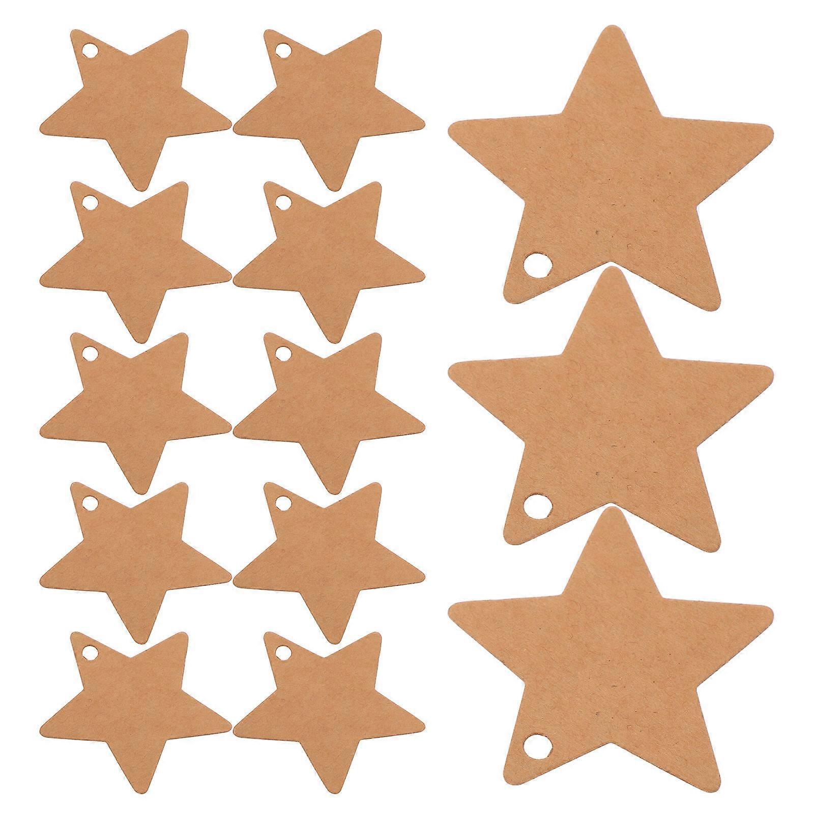 100Pcs Shaped Tags for Wedding Handmade Kraft Paper Present Tags