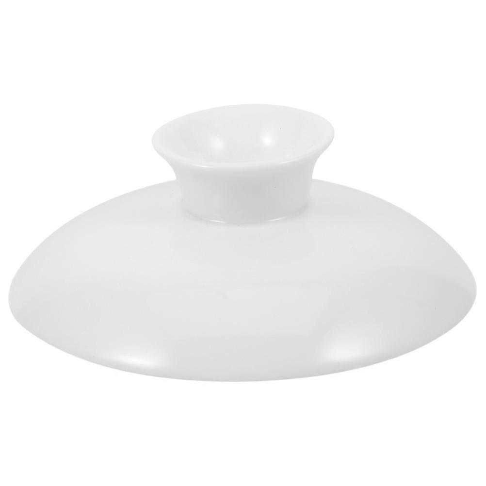 Ceramic Tea Cup Lid for Temperature Retention 1 Reusable White Mug Lid