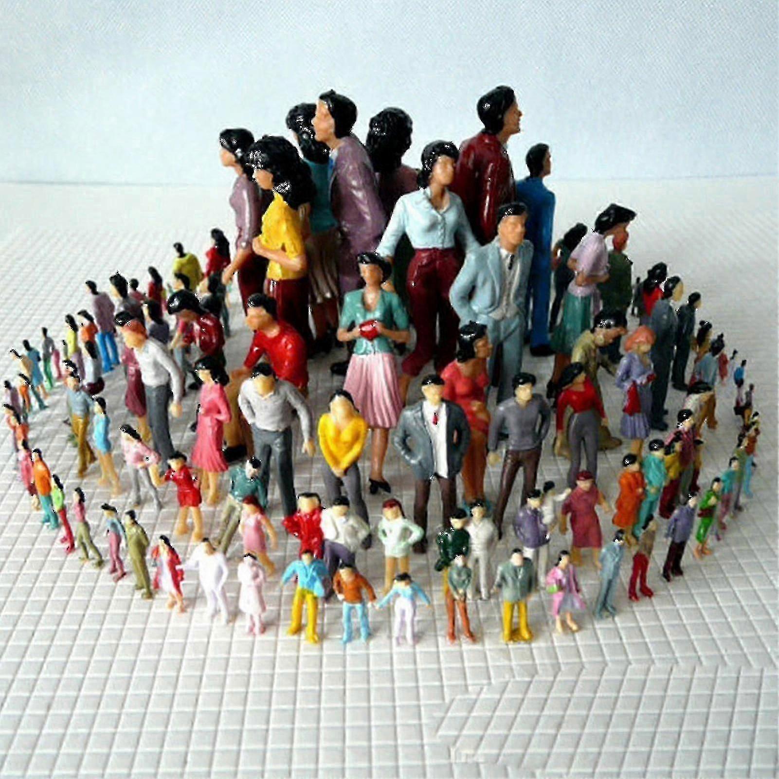 100pcs Mixed Miniature Sand Model DIY Standing People Figures