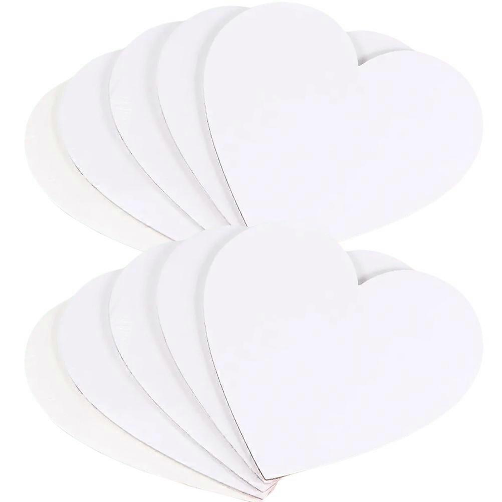 Heart Shape 30 Pcs Cotton Drawing Panel Blank Art Painting Board For Beginners Use 15X15Cm