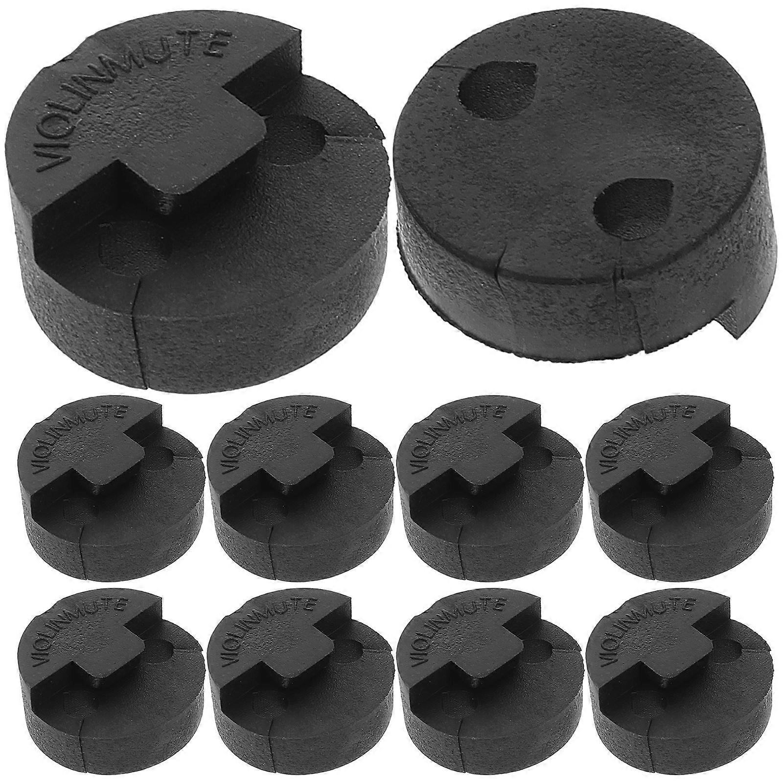 Rubber Violin Practice Mute for Violin Use 10Pcs Silent Round Style Sound Dampener