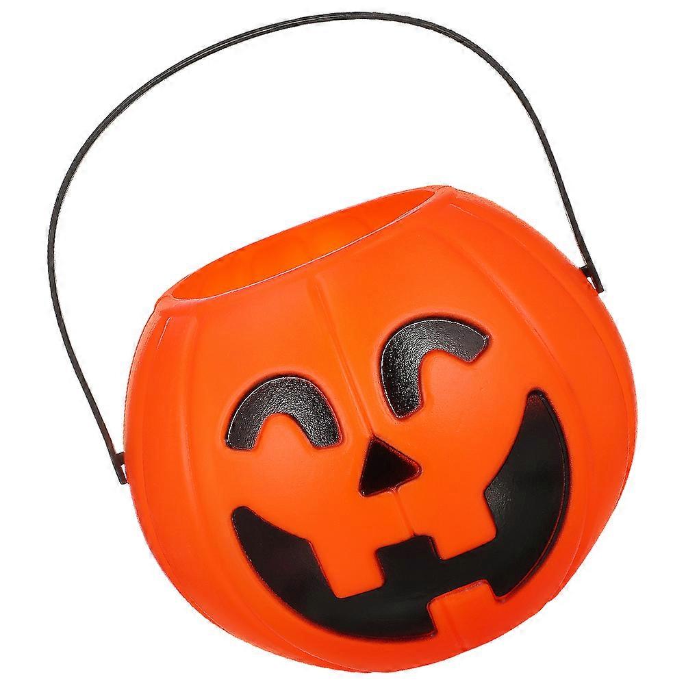 Halloween Pumpkin Buckets Plastic Candy Holders 3Pcs