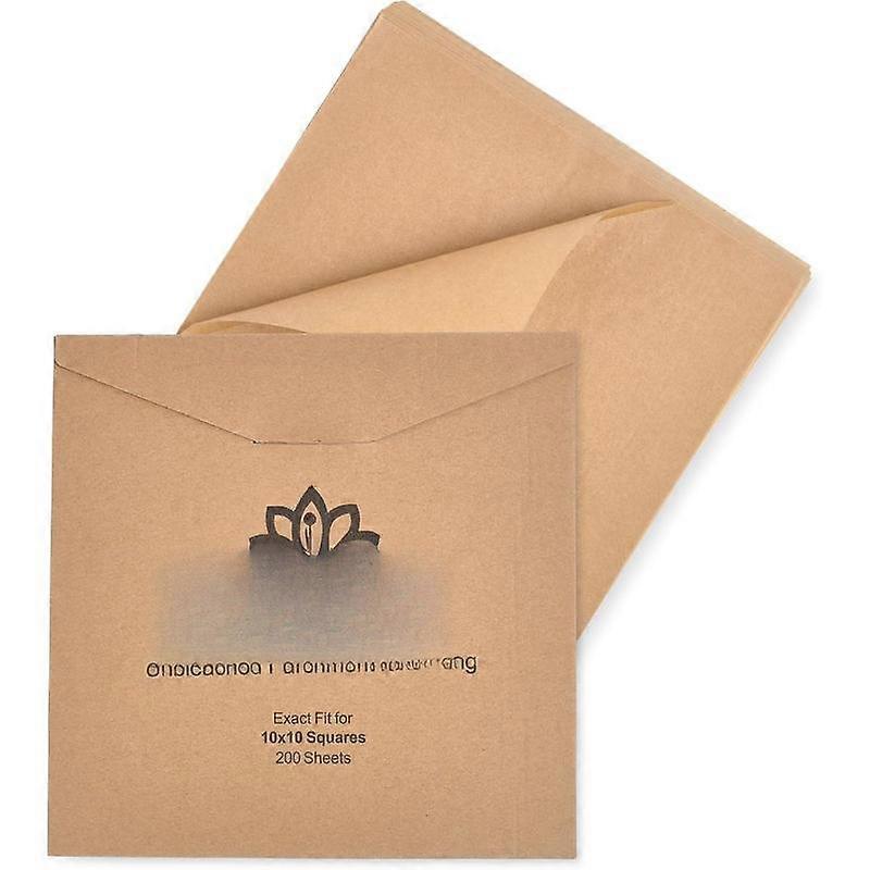 10x10  Paper Squares (200 Sheets), Unbleached, High Heat, Non-stick, Pre-cut Baking Paper - Fits 10x10 Square Pans, Toaster Oven Trays, Air 