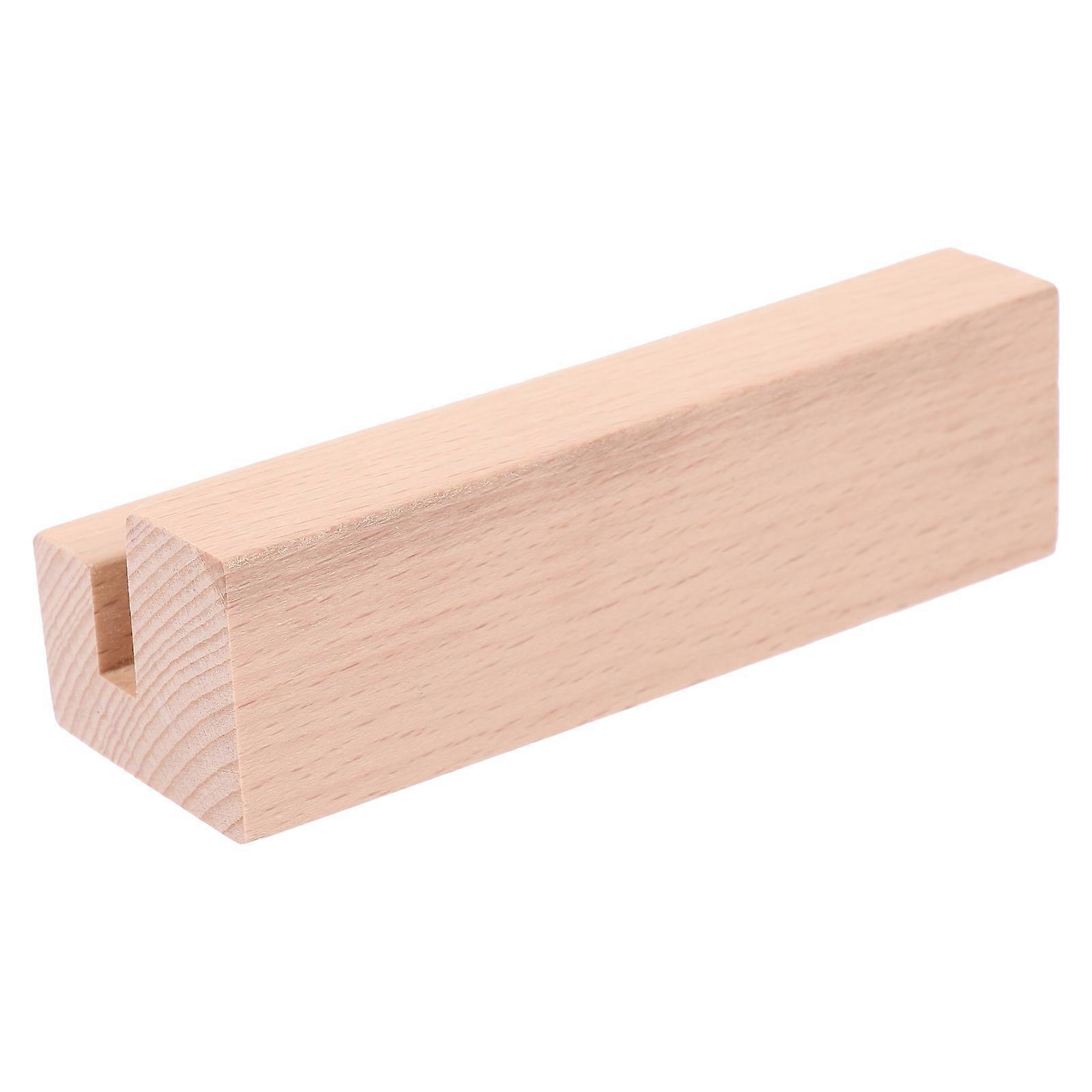 Wooden Base Note Clip Stand for Displaying Memos Beige