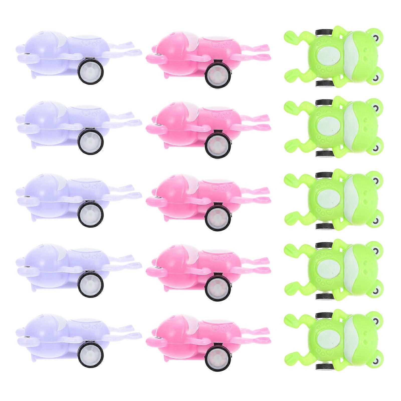 Children Outdoor Toy Mini Frogs Pull-Back Car Set with 20Pcs Plastic