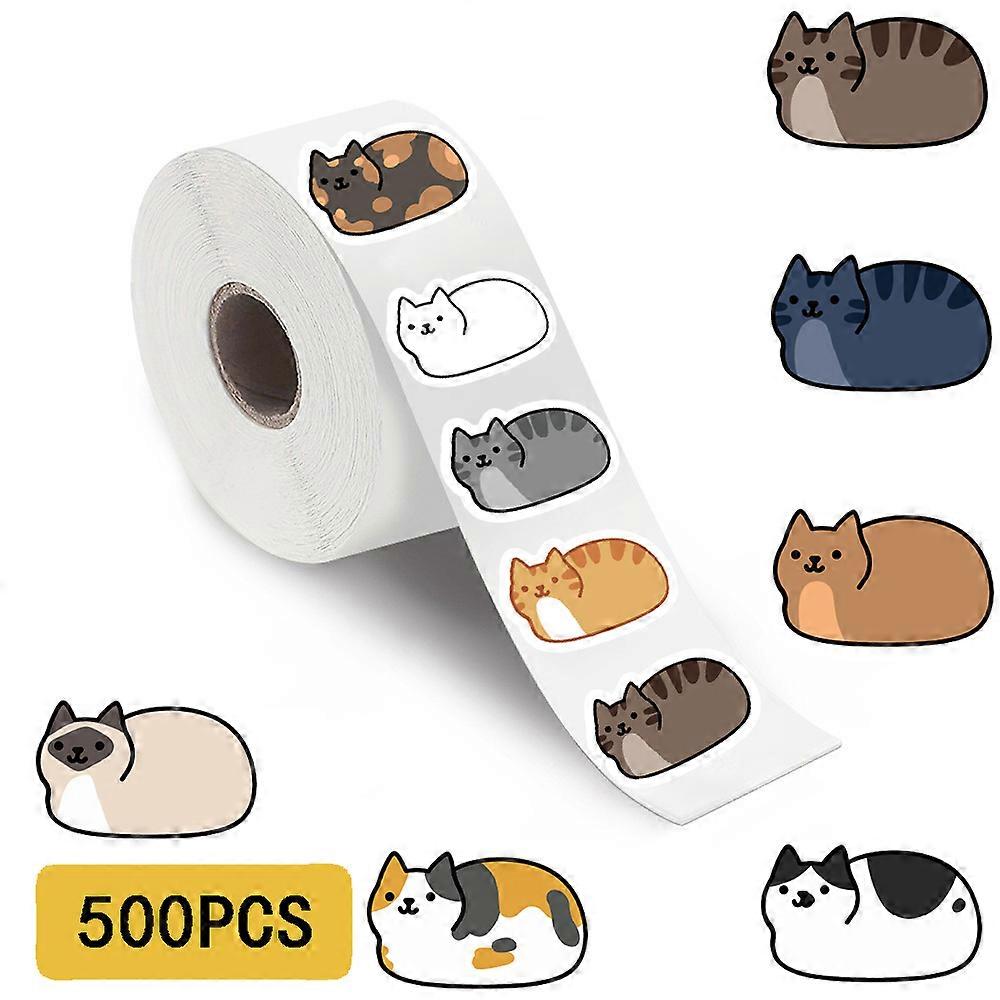 500 stuks Kawaii dessin animatie chat Tuo Tuo rouleau autocollants planche �� roulettes ordineur draagbare bagage Skateboard t��l��telefoon cadeau