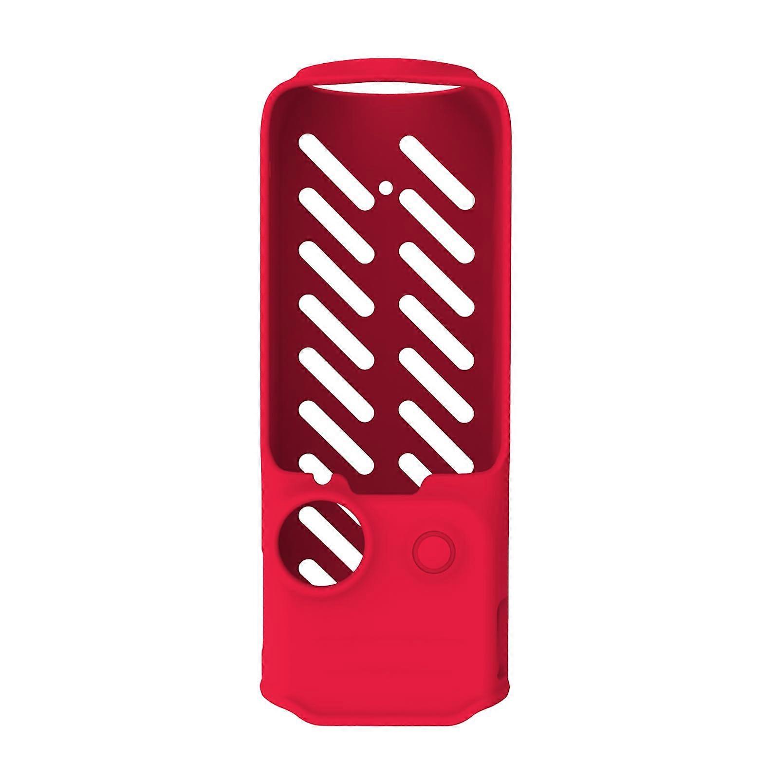 Silicone Case with Drop Protection, Heat Dissipation and Precise Cutouts for DJI Osmo Pocket 3  Red