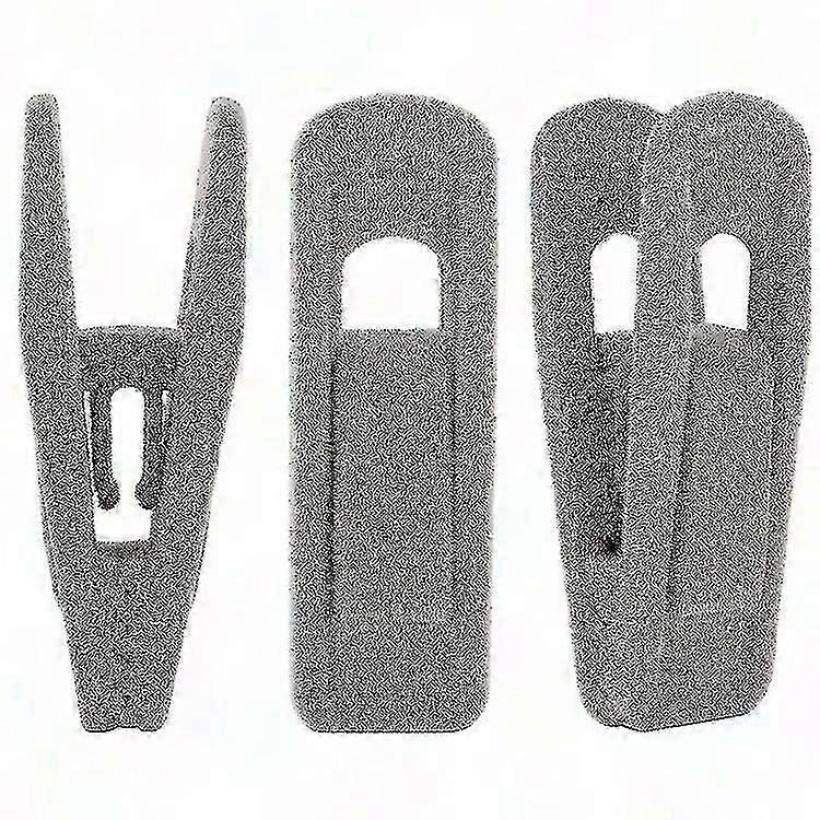 20-pack Durable Unbreakable Flocking Clips In Grey