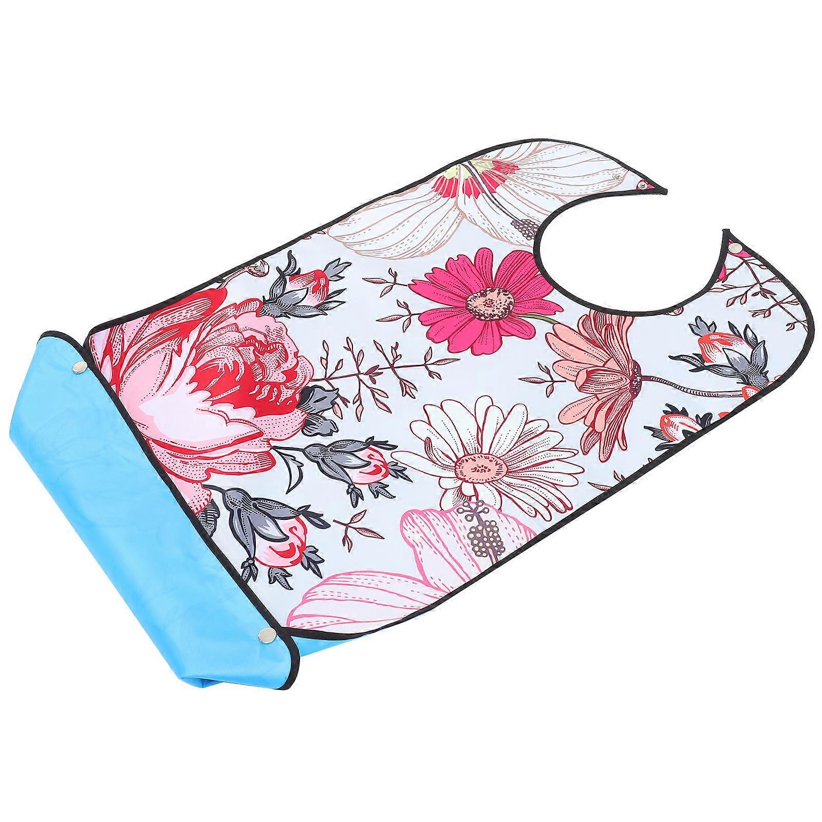 Adult Bib Waterproof for Elderly Feeding Double-Layer Bib 1Piece