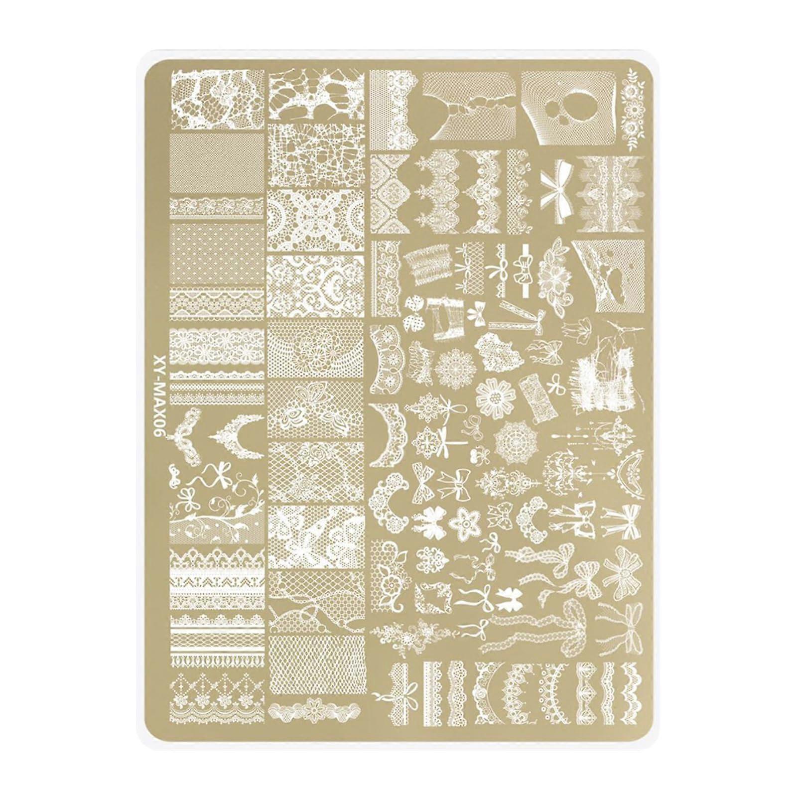 Butterfly Nail Stamping Plate Stainless Steel Floral Template for Precise Pattern Transfer