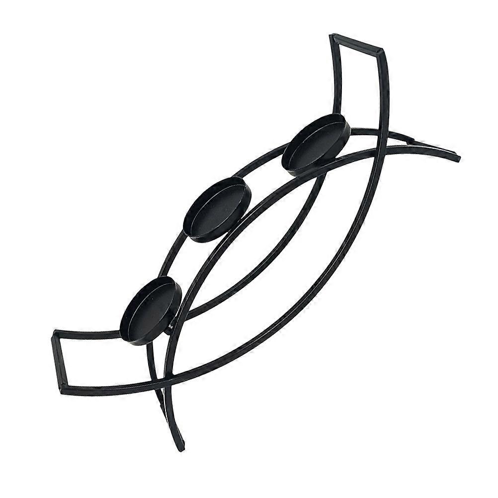 Black Iron Candlestick for Dinner Use Creative Candle Holder