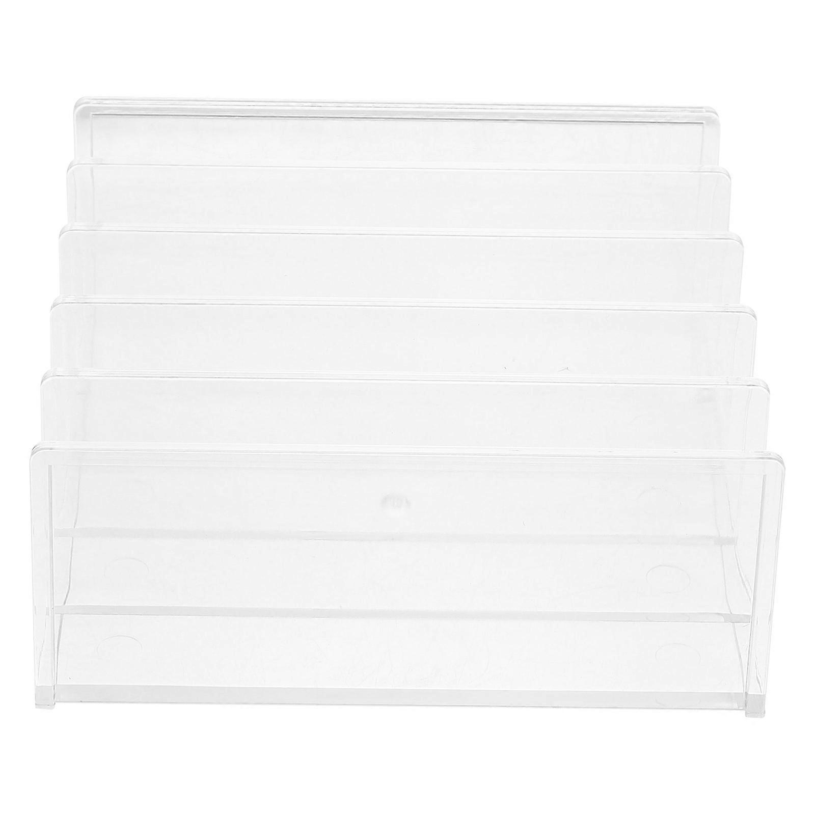 Transparent Book Stand File Book End for Desk Organization