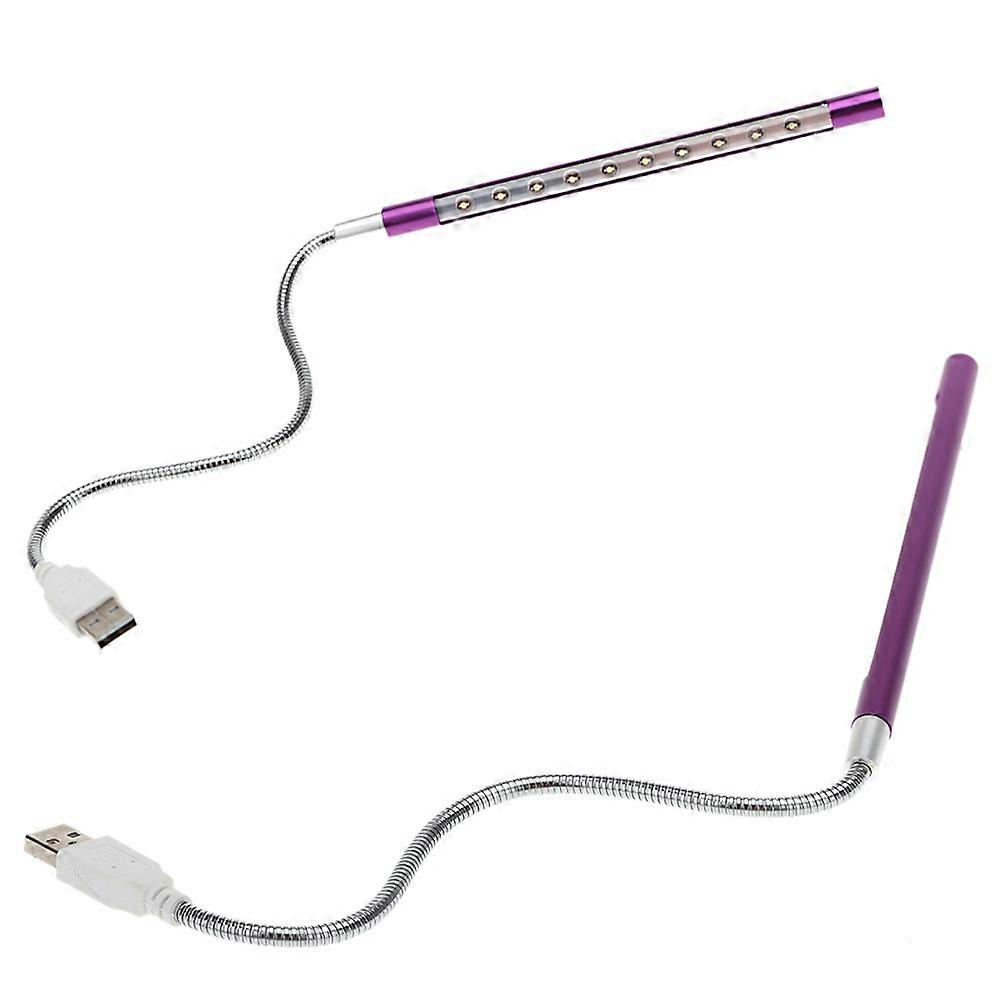 Bedside Lamp With Usb Metal Adjustable Position Energy Efficient Purple 1Pcs