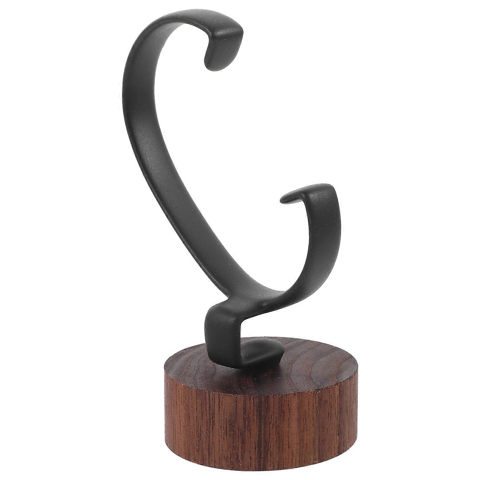 Watch Display Stand Holder Wood Base for Display 2Pcs with Plastic Material