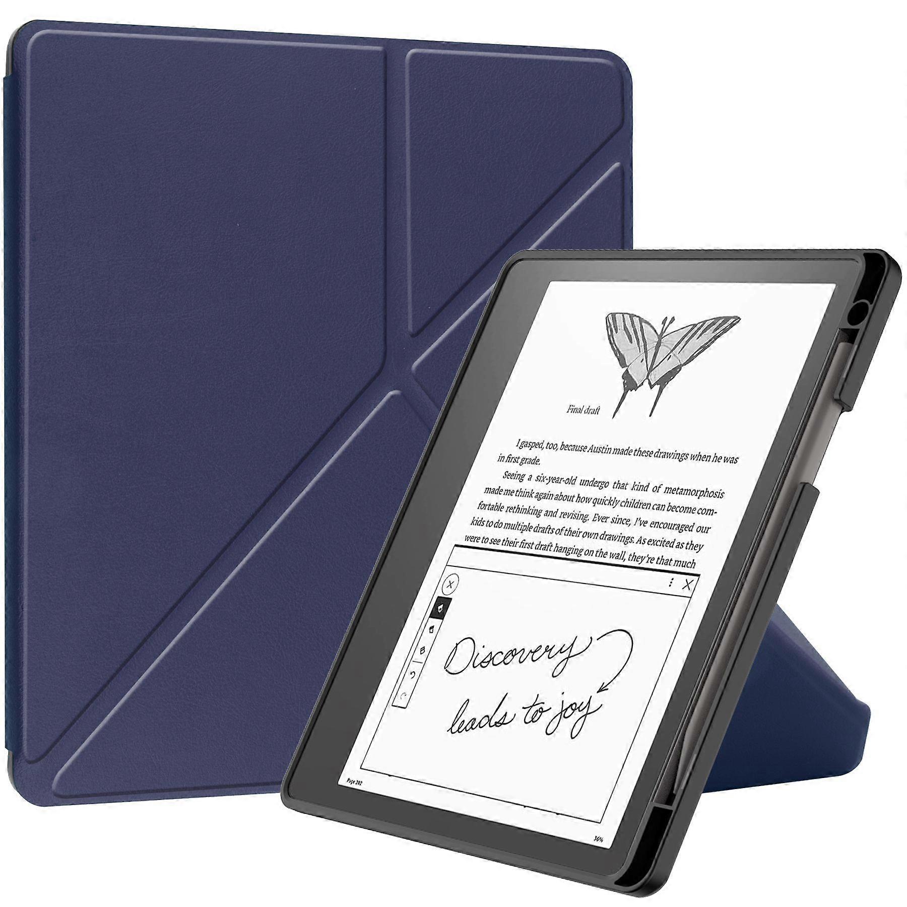 For Amazon Kindle Scribe Origami Stand PU Leather+TPU E-book Reader Case Shockproof E-Reader Cover w