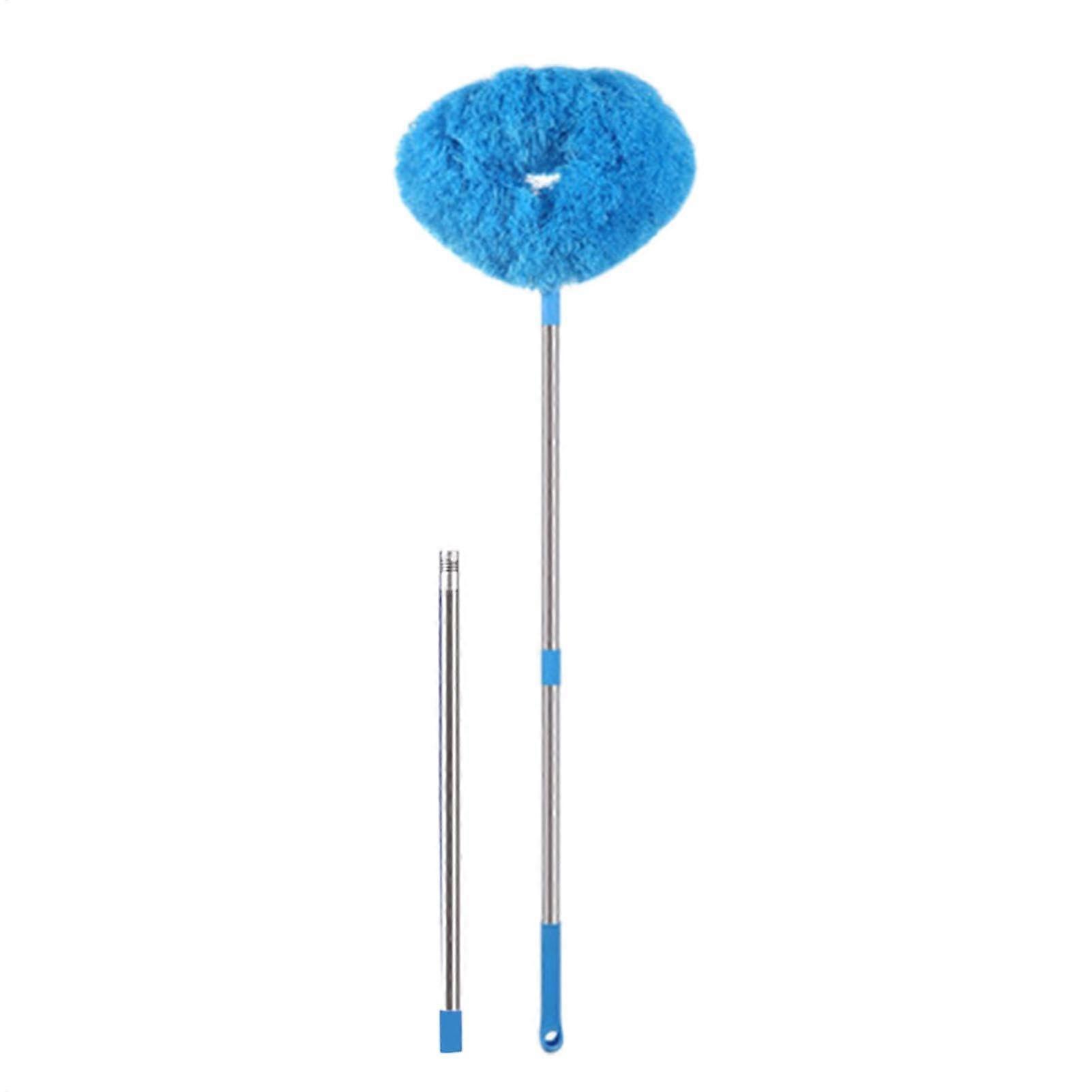 Ceiling Fan Duster with Adjustable Extension Pole, 360° Double Brush Head, Reusable Soft Cleaner