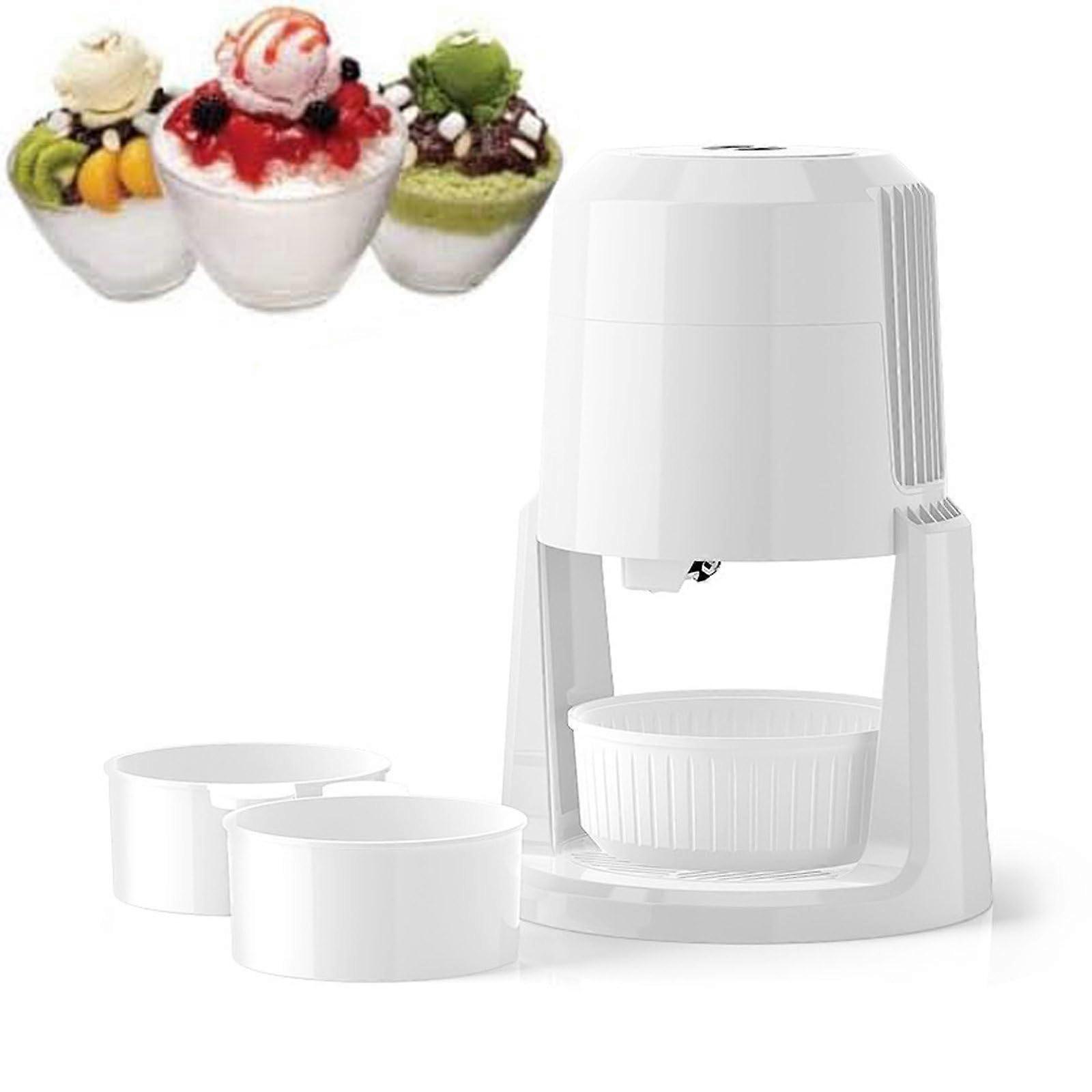 Ice Shaver Machine with Adjustable Blades, Dual Texture Modes, Manual Snow Cone Maker for Home