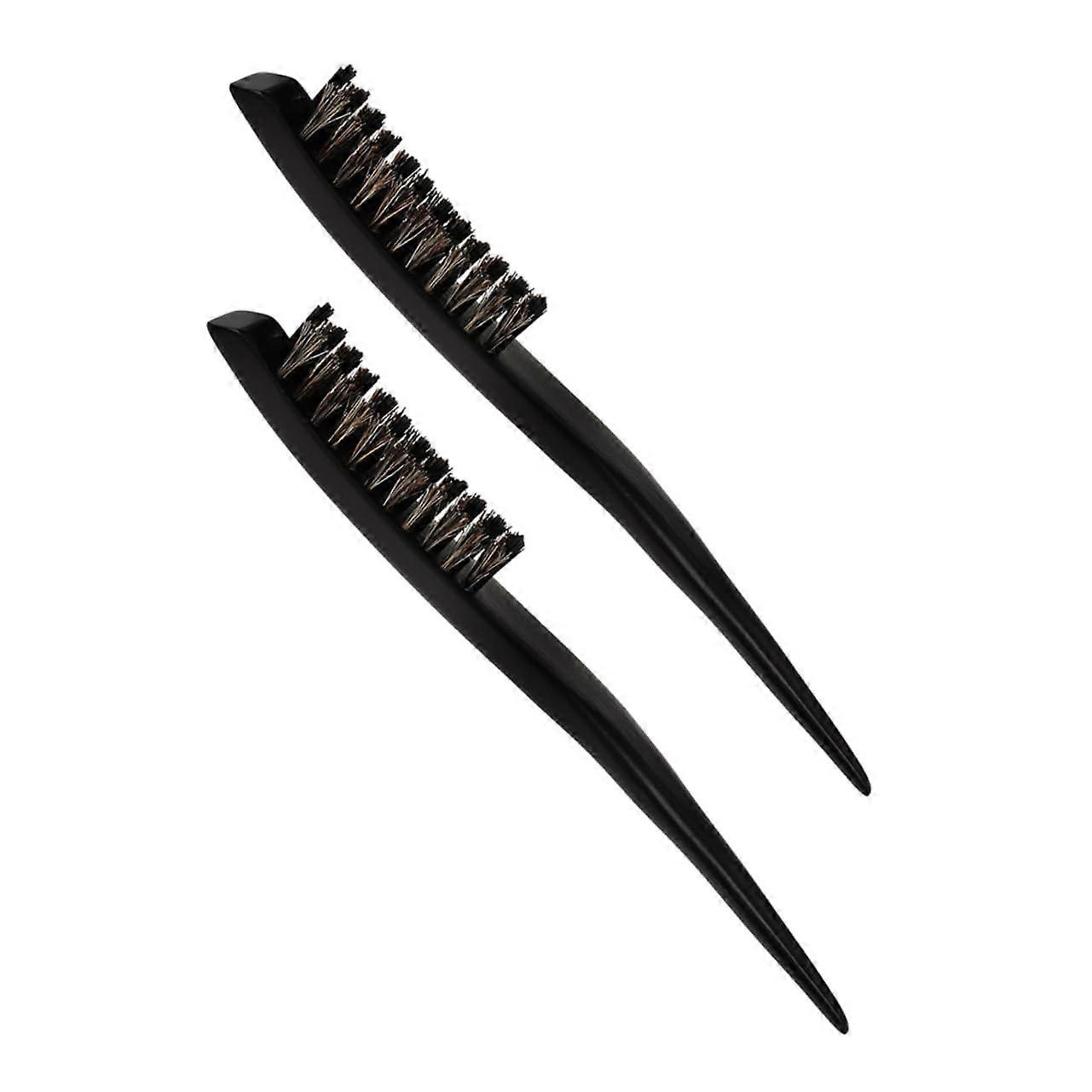 Hair Styling Brush and Rat Tail Comb Set, Hard Bristle for Slick Back, Fast Precise Sectioning