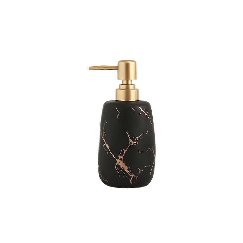 Modern Refillable Ceramic Soap Dispenser for Kitchen Sink and Bathroom, 420ml Pump Bottle