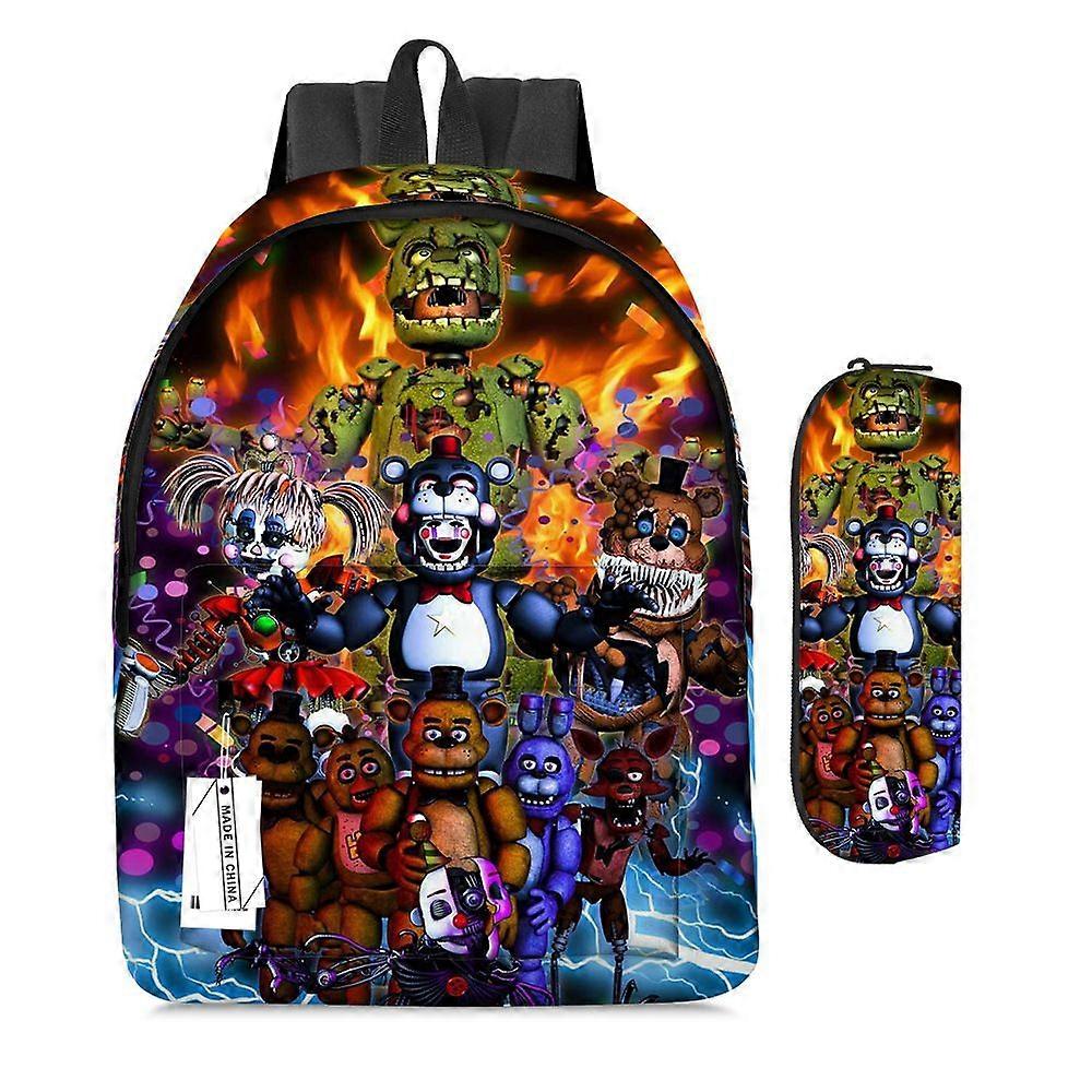 Five Nights Backpack, School Bag, Children's School Bag, Backpack, Men's Backpack, Laptop Backpack, Three-piece Backpack