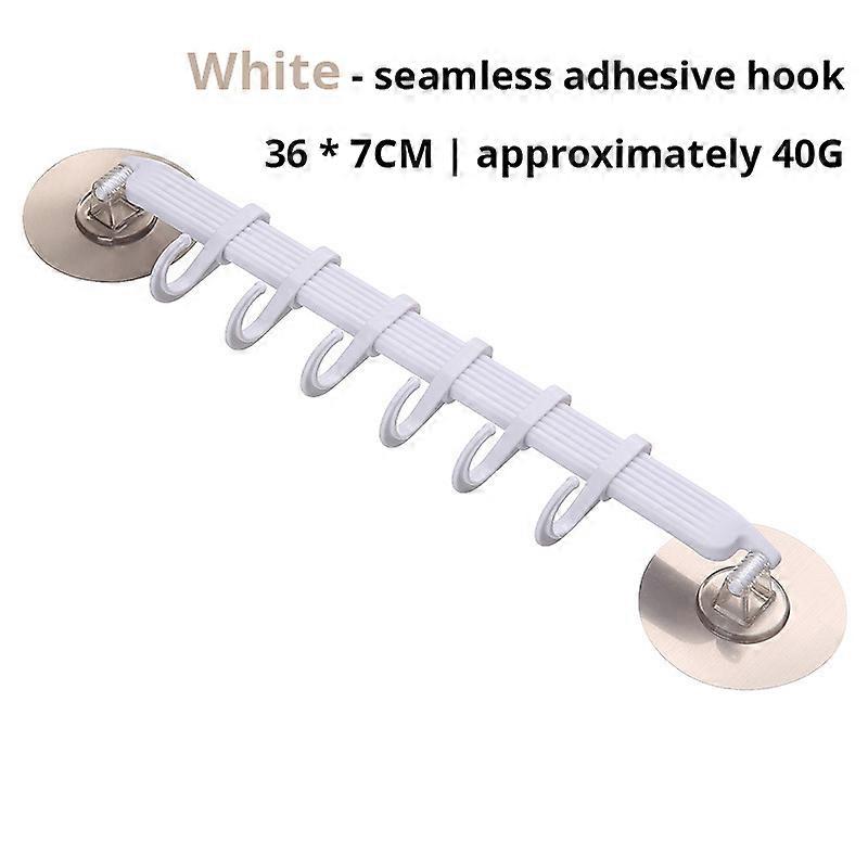 1pc Blue/White/Pink Suction Cup Type Hook 6 Rows for Kitchen Bathroom Corner Suspension Without Marks Hanger Hook