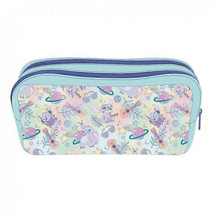 Lilo & Stitch Double Zip Planets Pencil Case