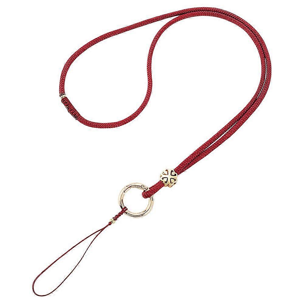 Polyester Golden Alloy Mobile Straps FireBrick 35.2cm