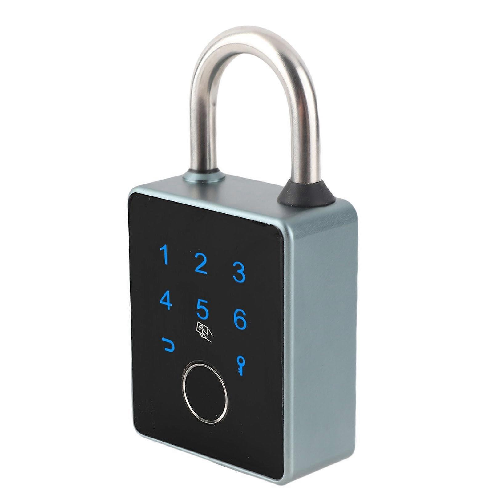 Fingerprint Padlock with App Control, Five Unlocking Methods, Weatherproof Biometric Gym Locker Lock