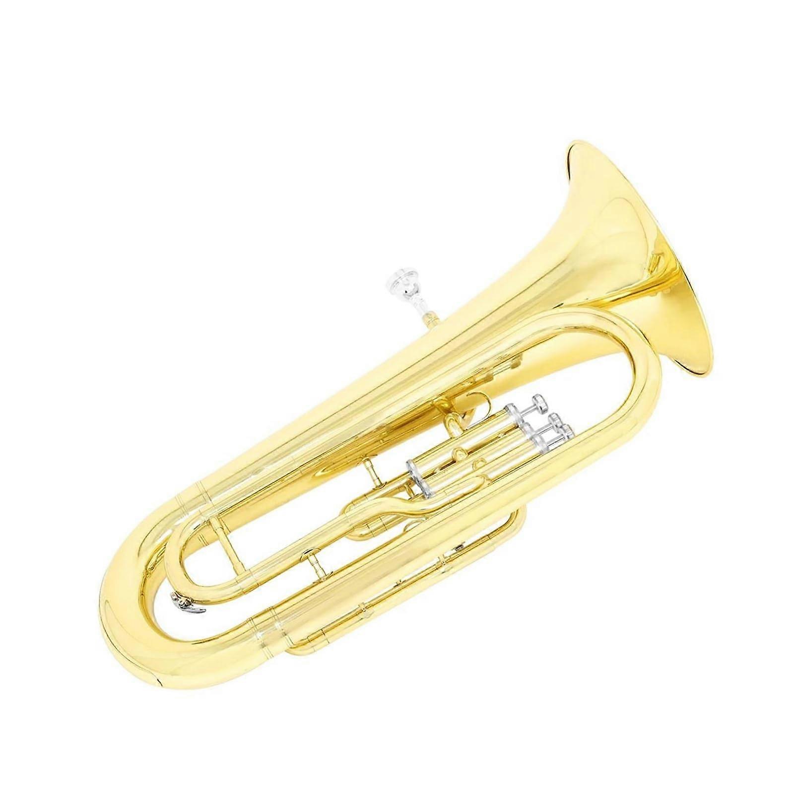 Bb Tuned Brass Euphonium 3Key with Rich Balanced Tone and Durable Construction for Beginners