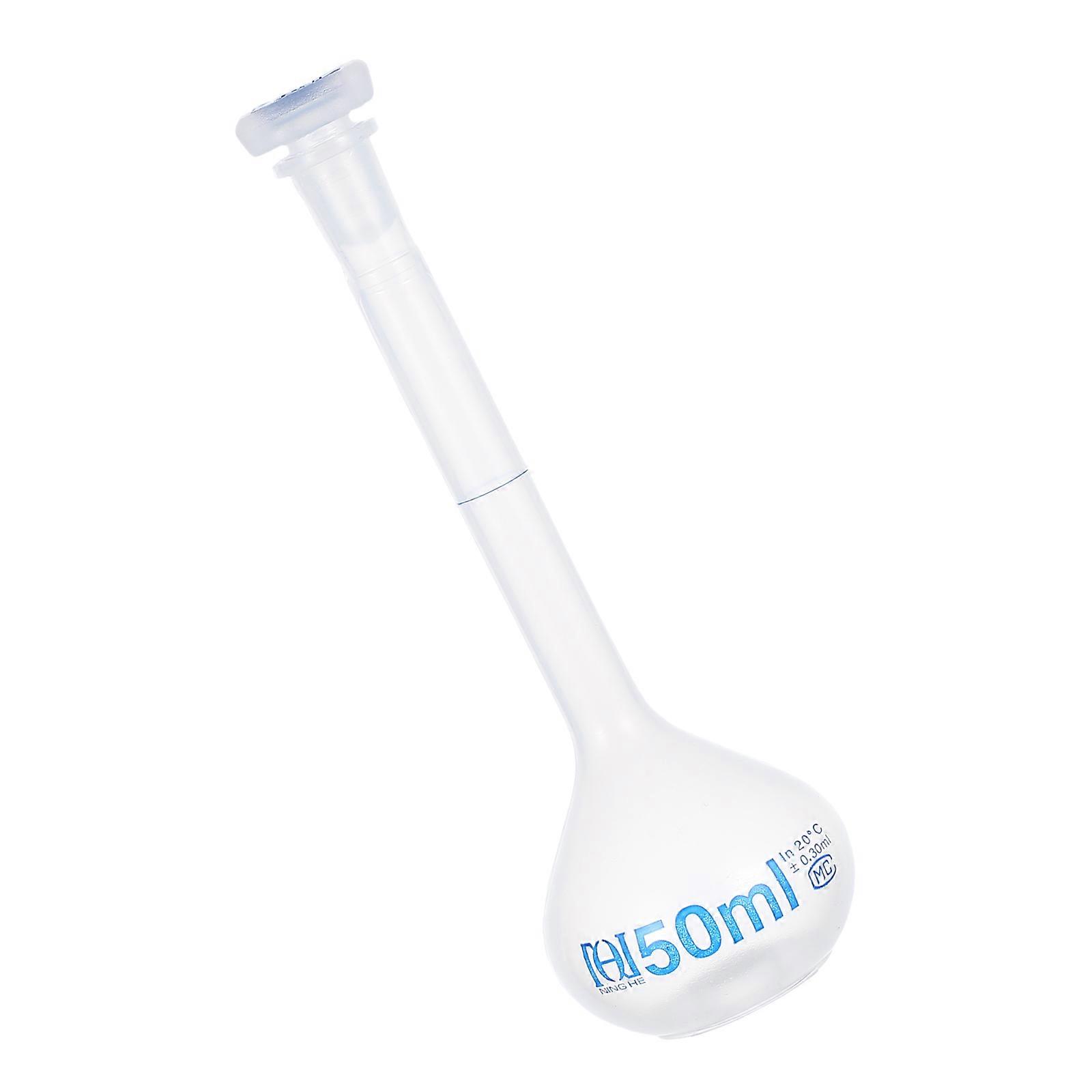 Volumetric Flask PP Plastic for Liquid Mixing 3Pcs Cap for Lab Use