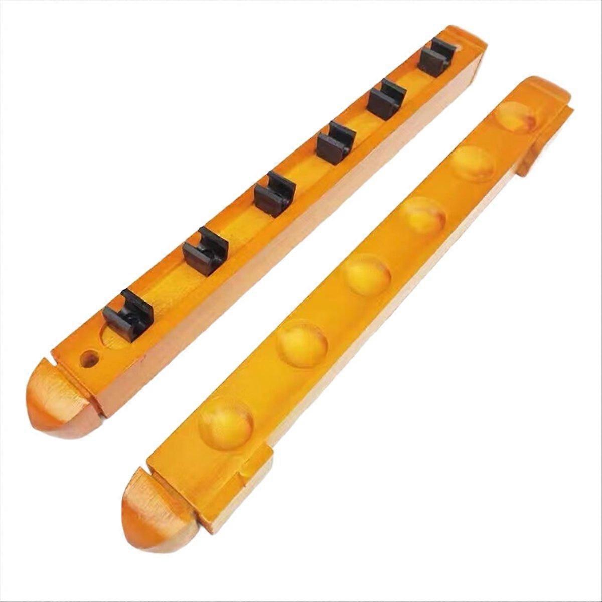 Wood Snooker Rod Hanging Bracket Billiard Accessories Yellow
