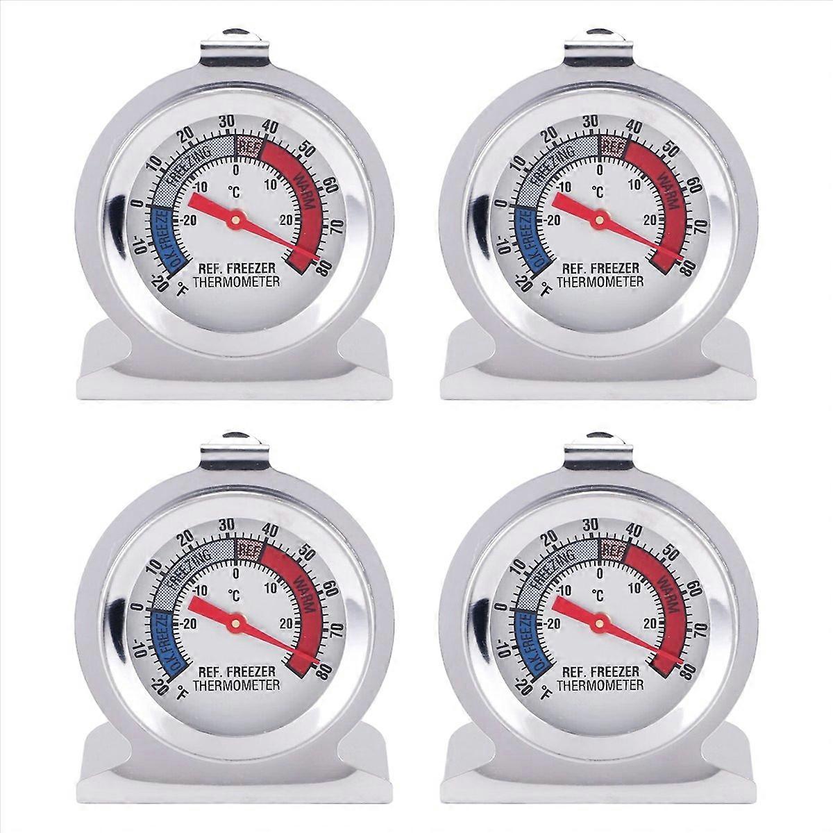 4Pc Refrigerator Thermometer, with Red Indicator Thermometer
