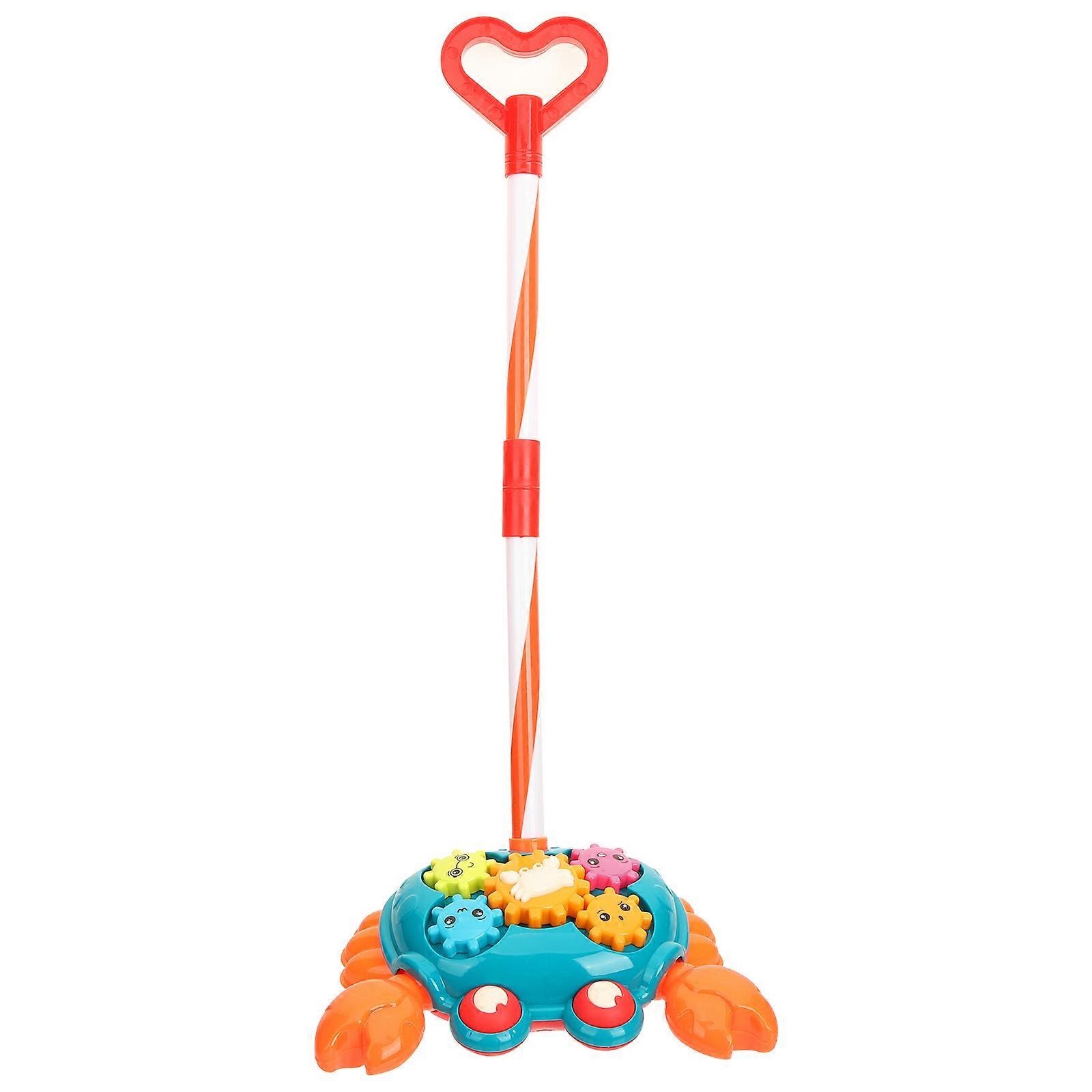 Walking Toddler Toy Crab Push Pull Walker Toy Daily Play Plastic Multi Function 1Pcs