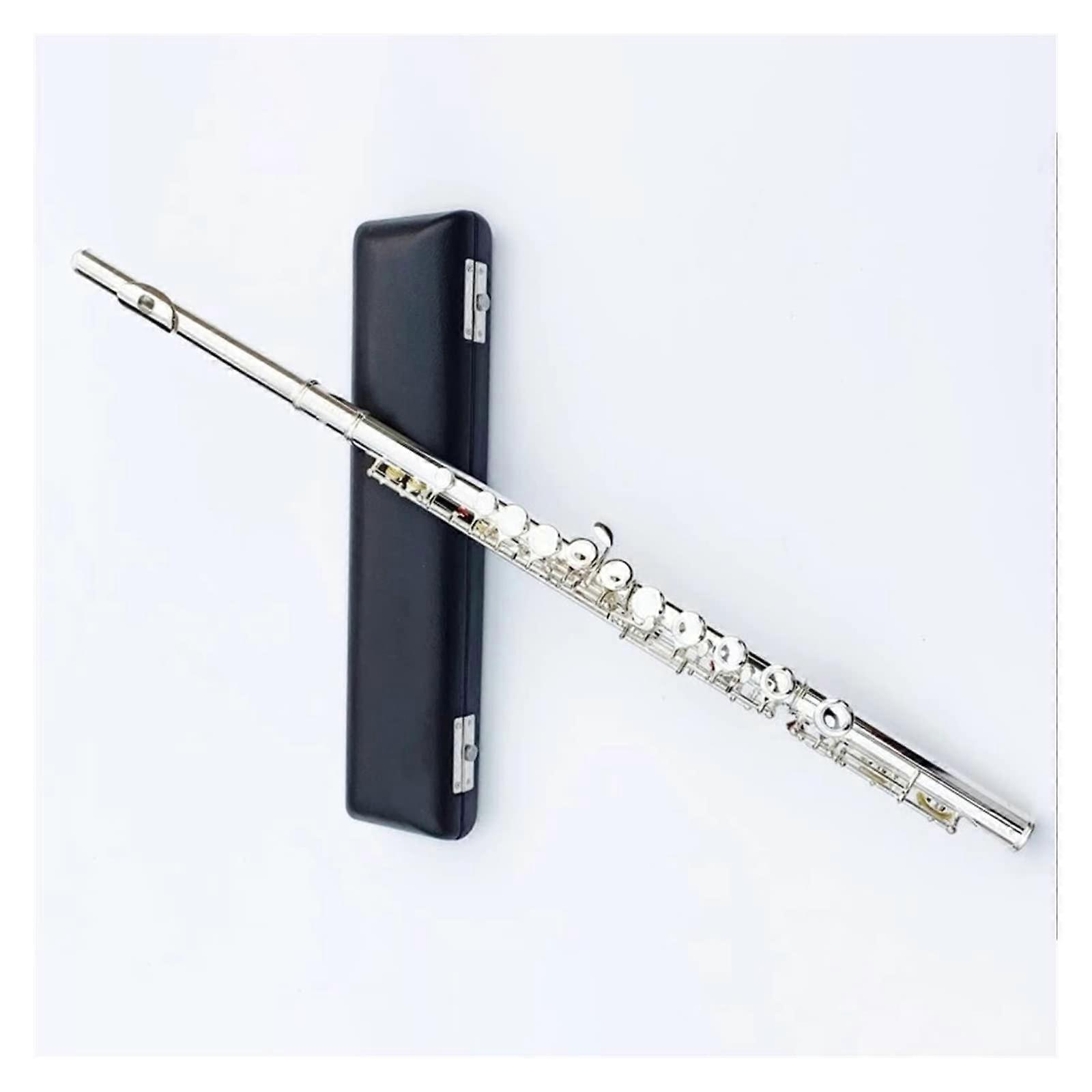 Beginner Open Hole Flute with Solid Silver Headjoint, Low B Foot, Offset G, Smooth Key Action