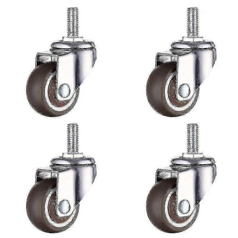 hand trolley casters m8 threaded stem with and without brake