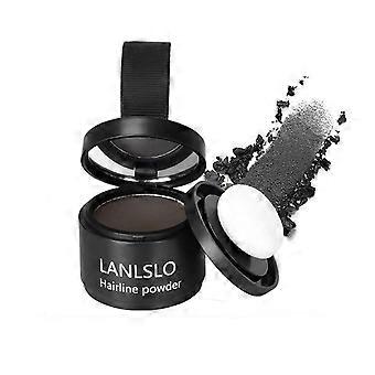 Hairline Powder in Black and Dark Brown with Makeup Mirror for Covering Gray Hair and Sparse Areas