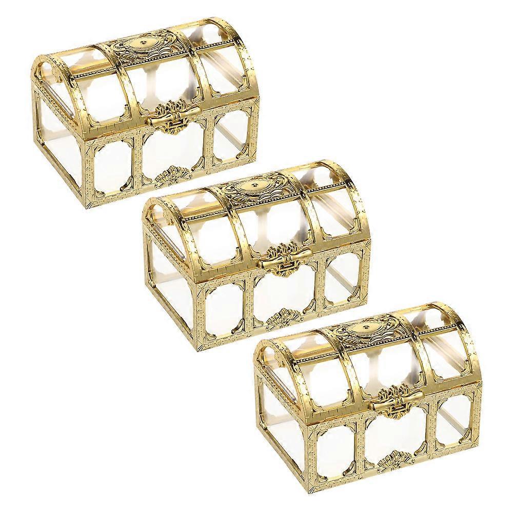 Water Chest Toy Plastic Transparent Storage Boxes 3Pcs