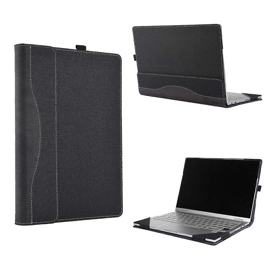Cloth Texture Laptop Leather Case With Stand Function