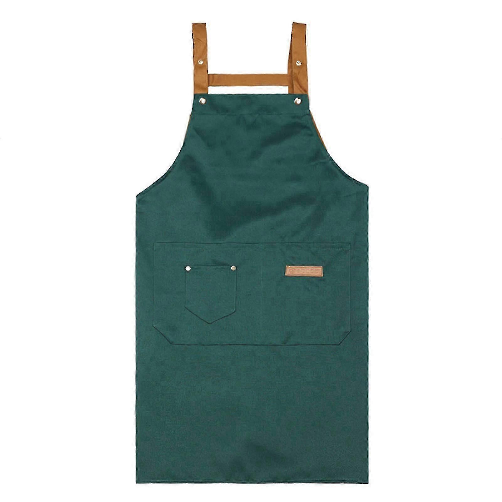 Waterproof Adjustable Kitchen Apron with Pocket - Atrovirens