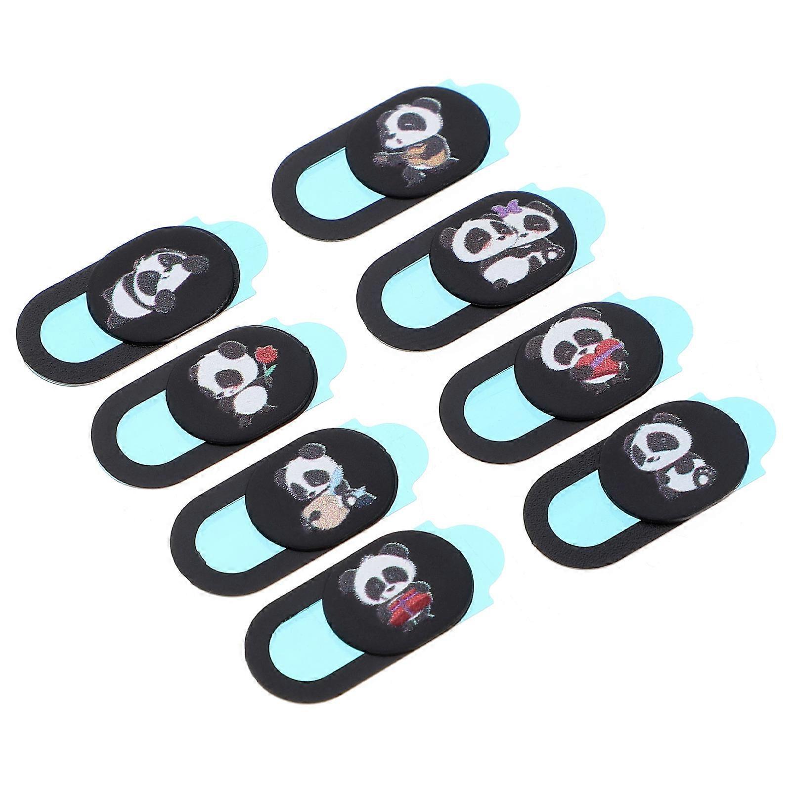 Camera Slide Webcam Slide Cover for Privacy Protection 8Pcs Panda Pattern Set