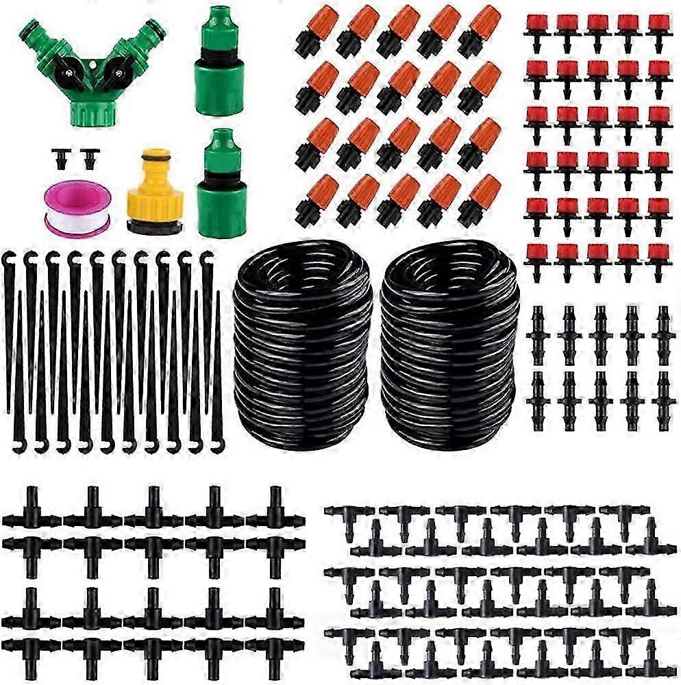 Micro Drip Irrigation Kit 30m Automatic Garden Watering System with Adjustable Drippers