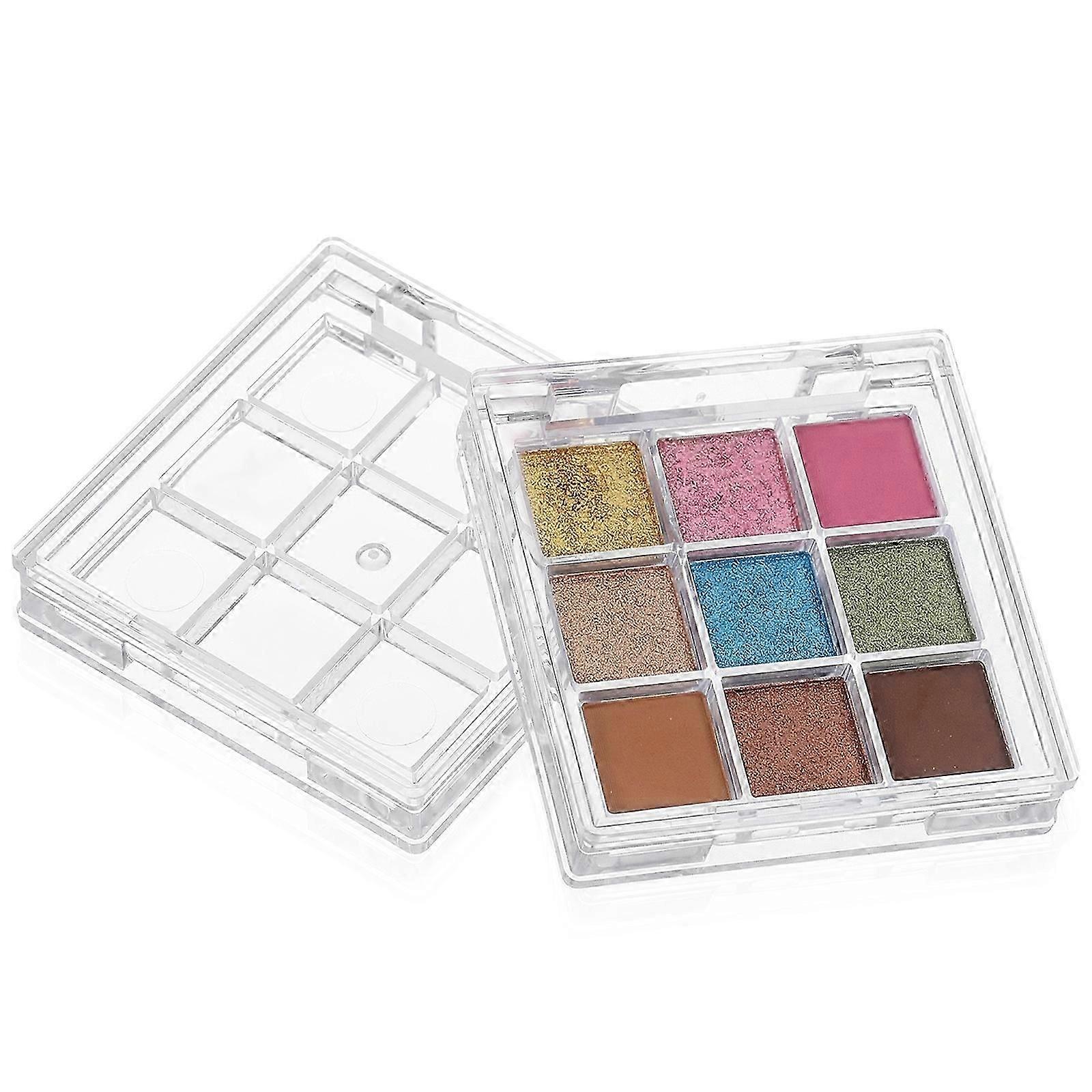 Eyeshadow Box Transparent for Storage Use 2Pcs Refillable Cases
