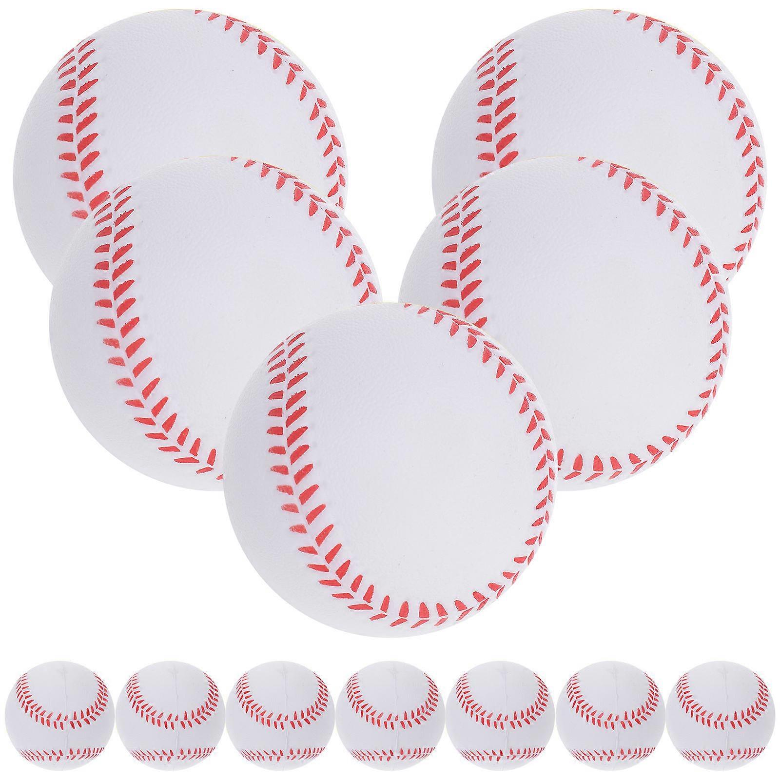 Soft Baseballs PU Training Baseballs for Practice 12Pcs White Flexible Balls