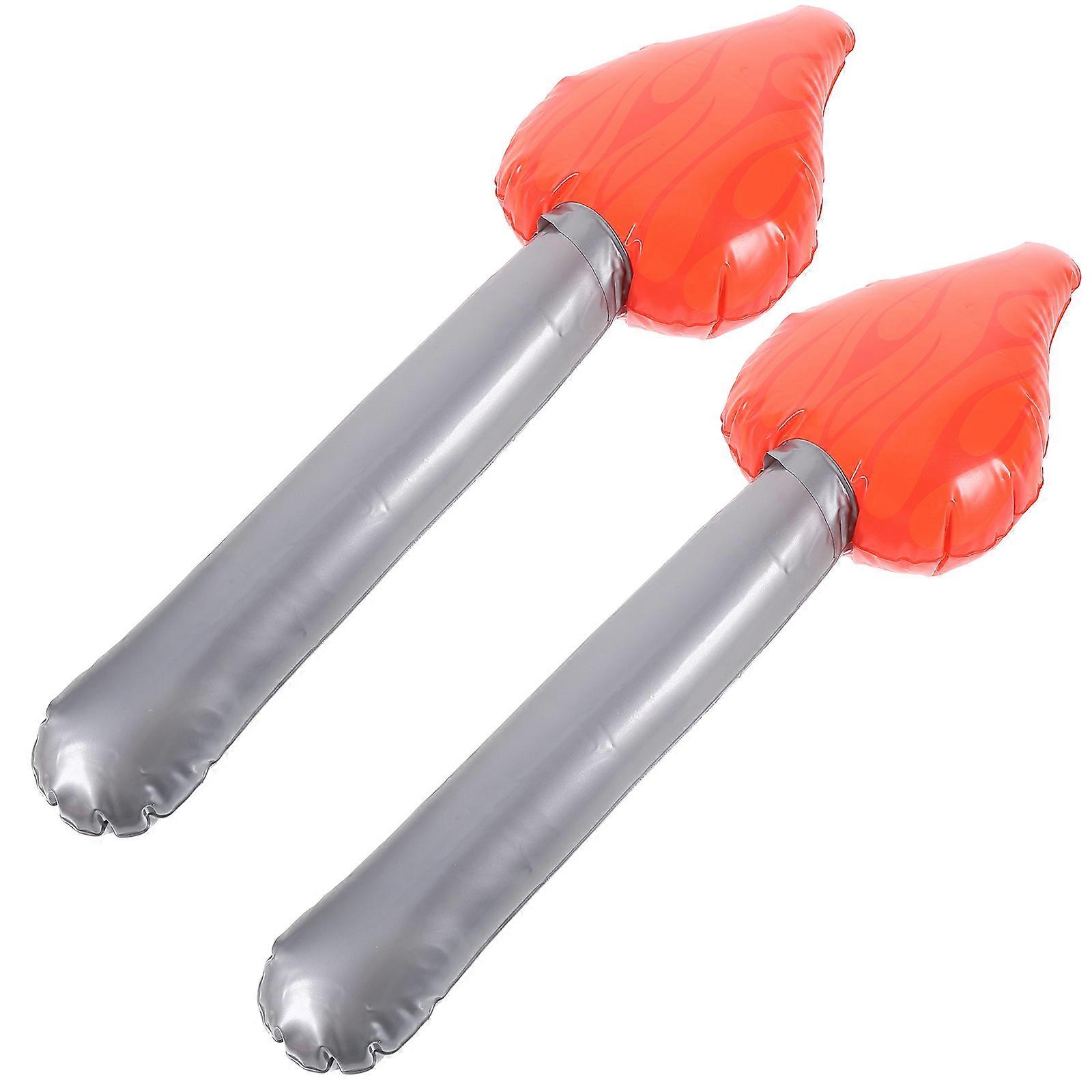 2pcs Inflatable Torch Ornaments Creative Inflatable Torches Performance Props Torches Playthings