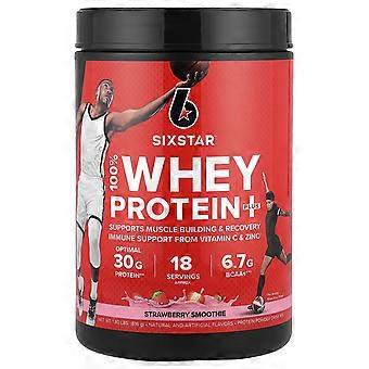 SIXSTAR, 100% Whey Protein Plus, Smoothie de Morango, 816 g (1,8 lb)