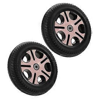 Rodas do eixo traseiro para triciclo infantil, 2 peças, plástico rosa, compatíveis com uma ampla gama de modelos.