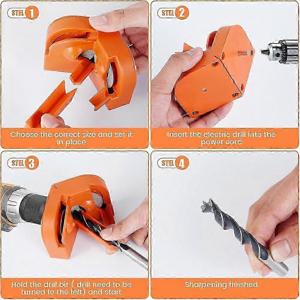 4-Wheel Electric Drill Bit Sharpener, Multi-Function Grinding Tool for Drill Bits