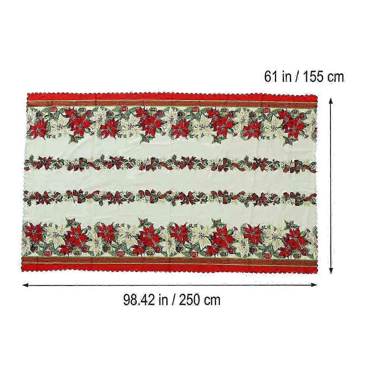 Christmas Tablecloths Rectangular Table Cloth for Event Decoration