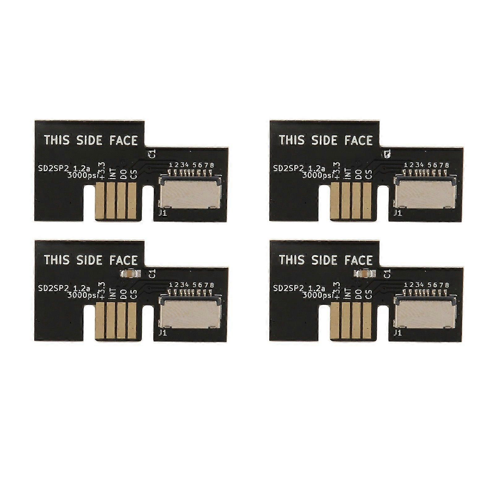 Console Micro Storage Card Adapter Game Console Memory Card Reader for GC SD2SP2 SDLoad SDL 4pcs Black